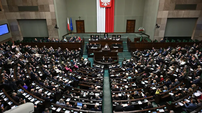 Sejm, sala plenarna. Fot. PAP/Radek Pietruszka