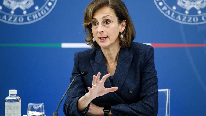Marta Cartabia. Fot. PAP/	ANSA/LAPRESSSE POOL