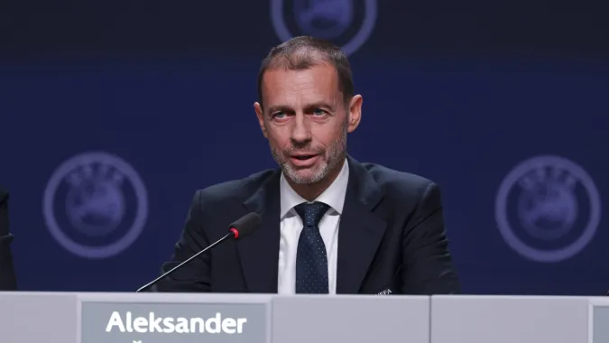 Aleksander Čeferin. Fot. EPA/CHRISTOPHER NEUNDORF