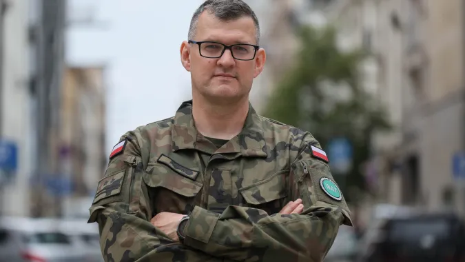 Ppłk dr inż. Bartłomiej Pieńko Fot. PAP/Paweł Supernak