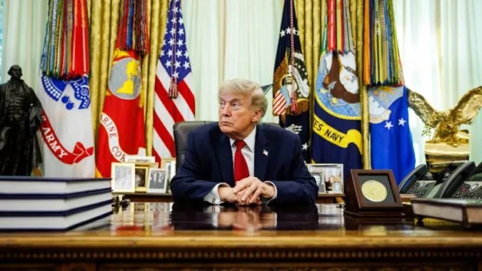 Prezydent USA Donald Trump. Fot. EPA/SAMUEL CORUM / POOL