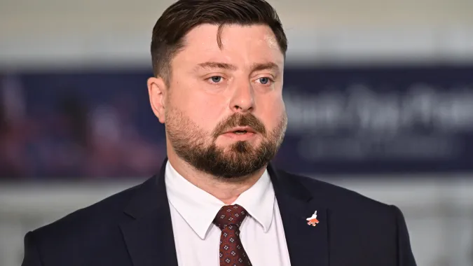 Poseł Konfederacji Krzysztof Tuduj. Fot. PAP/Radek Pietruszka