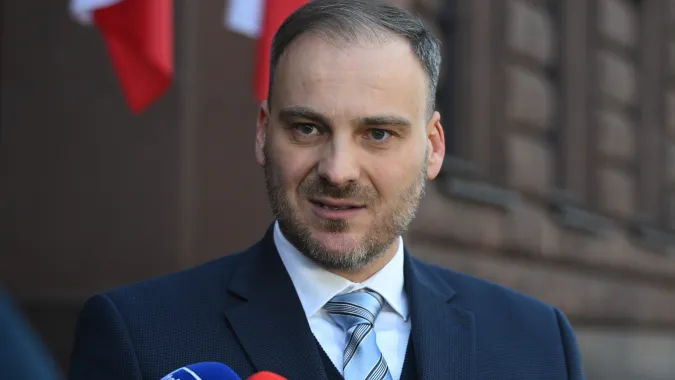 Rzecznik prasowy Ministerstwa Spraw Zagranicznych Maciej Wiewiór. Fot. PAP/	Radek Pietruszka