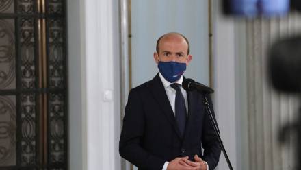 Przewodniczący PO Borys Budka. Fot. PAP/Albert Zawada