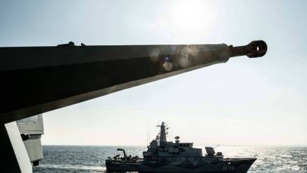 Szwedzki okręt wojenny na Bałtyku Fot. FILIP SINGER/PAP/EPA