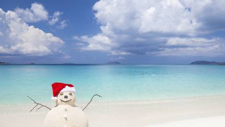 Piaskowy bałwanek. Fot. Twitter