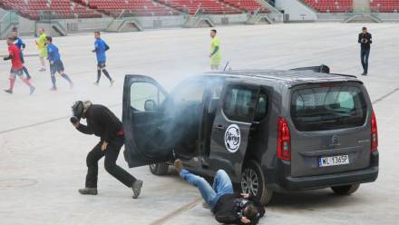 Ćwiczenia służb na Stadionie Narodowym. Fot. PAP/Paweł Supernak