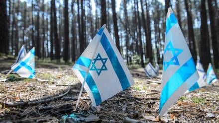 Flaga Izraela. Fot. PAP/Wojciech Pacewicz