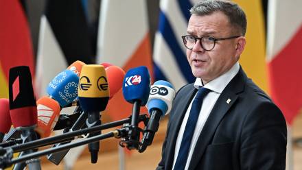 Premier Finlandii Petteri Orpo. Fot. PAP/Radek Pietruszka