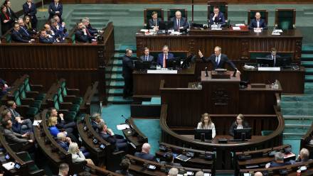 Posłowie na sali obrad Sejmu Fot. PAP/Paweł Supernak