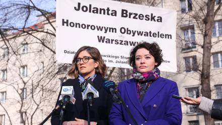 Magdalena Biejat, Anna Maria Żukowska. Fot. PAP/Szymon Pulcyn