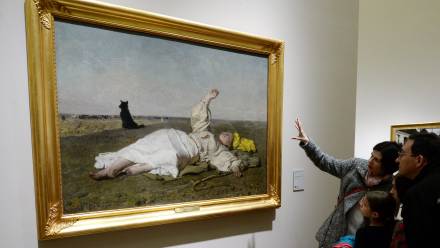 "Babie lato" Józefa Chełmońskiego Fot. PAP/Bartłomiej Zborowski