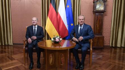 Olaf Scholz i Donald Tusk Fot. PAP/Marcin Obara 