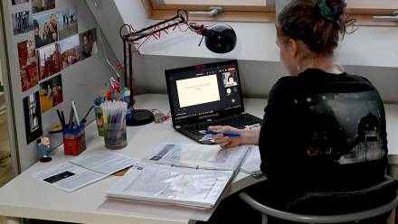 Nauka zdalna Fot. PAP/Marcin Bielecki