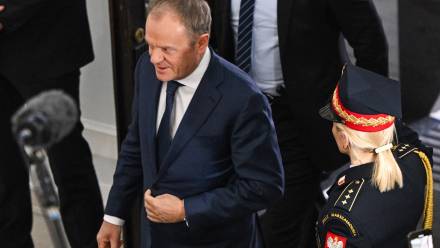 Premier Donald Tusk w Sejmie Fot. PAP/Radek Pietruszka 