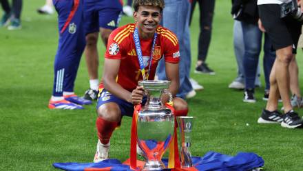 Lamine Yamal. Fot. PAP/EPA/CHRISTOPHER NEUNDORF