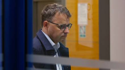 Poseł Marcin Romanowski w prokuraturze Fot. PAP/Paweł Supernak