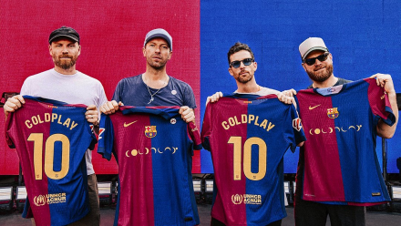 Zespół Coldplay w kolaboracji z FC Barceloną, fot. X/@FCBarcelona