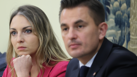  Kinga Gajewska i Arkadiusz Myrcha. Fot. PAP/Leszek Szymański