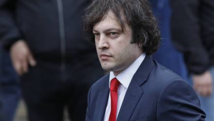 Premier Irakli Kobachidze. Fot. PAP/EPA/DAVID MDZINARISHVILI