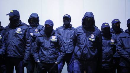 Gruzińska policja (zdjęcie ilustracyjne). Fot. EPA/DAVID MDZINARISHVILI