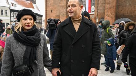 Karol Nawrocki z żoną Martą Fot. Adam Warżawa