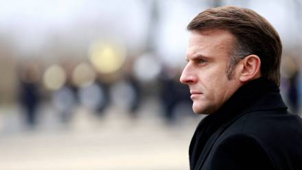  Emmanuel Macron. Fot. PAP/EPA/STEPHANE MAHE / POOL 