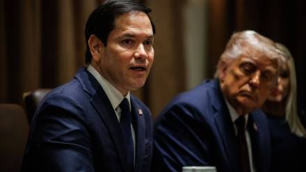 Marco Rubio i Donald Trump, zdjęcie ilustracyjne, fot. PAP/EPA/SIPA USA POO/Samuel Corum/ POOL