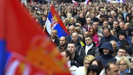 Kosowscy Serbowie, zdjęcie ilustracyjne, fot. PAP/EPA/GEORGI LICOVSKI