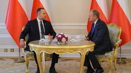 Karol Nawrocki i Donald Tusk Fot. PAP/Paweł Supernak