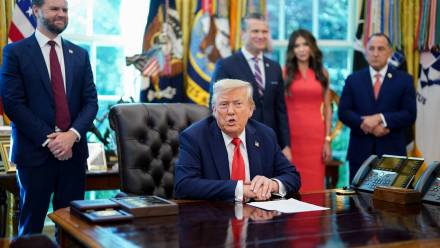 Donald Trump Fot. PAP/EPA/AL DRAGO / POOL