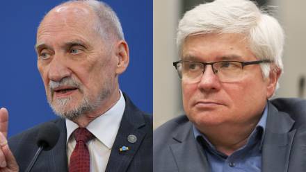 Antoni Macierewicz i Maciej Lasek Fot. PAP/Paweł Supernak/Mateusz Marek