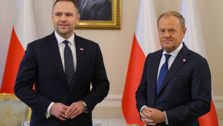 Karol Nawrocki i Donald Tusk Fot. PAP/Paweł Supernak