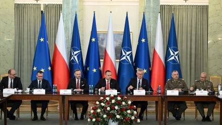 Posiedzenie  Rady Bezpieczeństwa Narodowego. Fot. PAP/	Radek Pietruszka