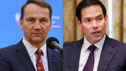 Radosław Sikorski i Marco Rubio Fot. PAP/Albert Zawada/EPA/AARON SCHWARTZ / POOL