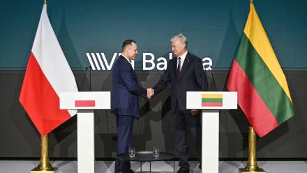 Karol Nawrocki, Gitanas Nauseda Fot. PAP/Valdemar Doveiko