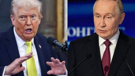 Donald Trump i Władimir Putin Fot. PAP/EPA/JIM LO SCALZO/POOL/ALEXANDER ZEMLIANICHENKO/AP POOL