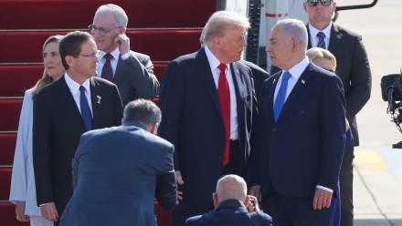 Donald Trump z wizytą w Izraelu Fot. PAP/EPA/ABIR SULTAN