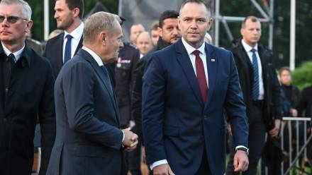 Premier Donald Tusk i prezydent Karol Nawrocki. Fot. PAP/Adam Warżawa