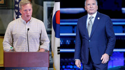 Daniel Driscoll (L) i Steve Witkoff (P). Fot. EPA/YONHAP//CRISTOBAL HERRERA-ULASHKEVICH