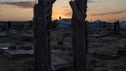 Zniszczona Strefa Gazy Fot. PAP/EPA/HAITHAM IMAD