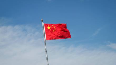 Flaga Chin. Fot. EPA/MARK R. CRISTINO 