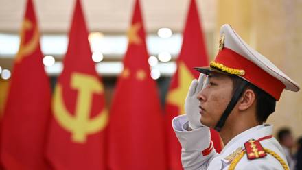 Chiński żołnierz (zdjęcie ilustracyjne). Fot. EPA/NHAC NGUYEN / POOL