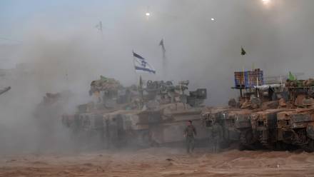 Izraelska armia, fot. PAP/EPA/ATEF SAFADI