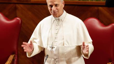 Papież Leon XIV. Fot. PAP/EPA/GIUSEPPE LAMI