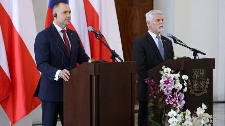 Prezydent RP Karol Nawrocki i prezydent Republiki Czeskiej Petr Pavel. Fot. PAP/	Albert Zawada