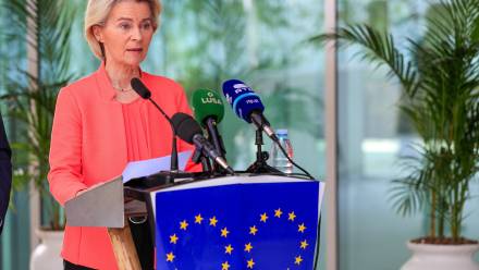 Ursula von der Leyen Fot. PAP/EPA/AMPE ROGERIO