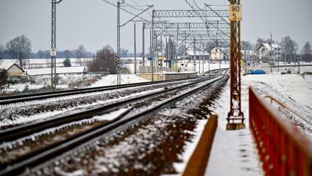 Linia kolejowa nr 7 Warszawa-Lublin w okolicach stacji Mika, fot. PAP/Przemysław Piątkowski