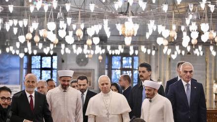 Papież odwiedził Błękitny Meczet w Stambule. Fot. PAP/EPA/ALESSANDRO DI MEO