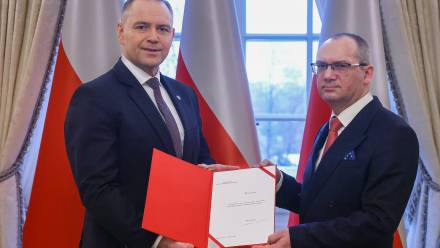 Karol Nawrocki (L) i Marcin Zarzecki. Fot. KPRP/Grzegorz Jakubowski